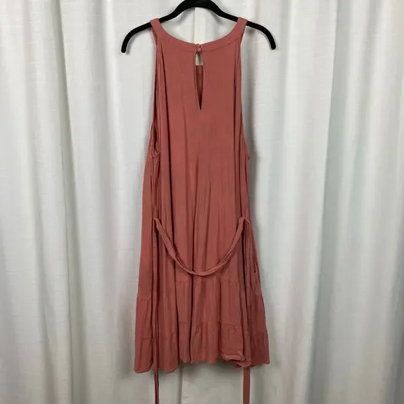 Torrid Beige Desert Sand Woven Tiered Mini Dress Sz.4 - Picture 11 of 16